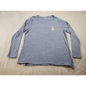 Ocean & Coast‎ Ling Sleeve Tshirt Heather Blue Large With Tree Crest Ladies